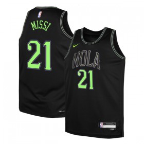 NBA Mænd Trøje New Orleans Pelicans Yves Missi 2025-26 Nike City Edition Sort Swingman